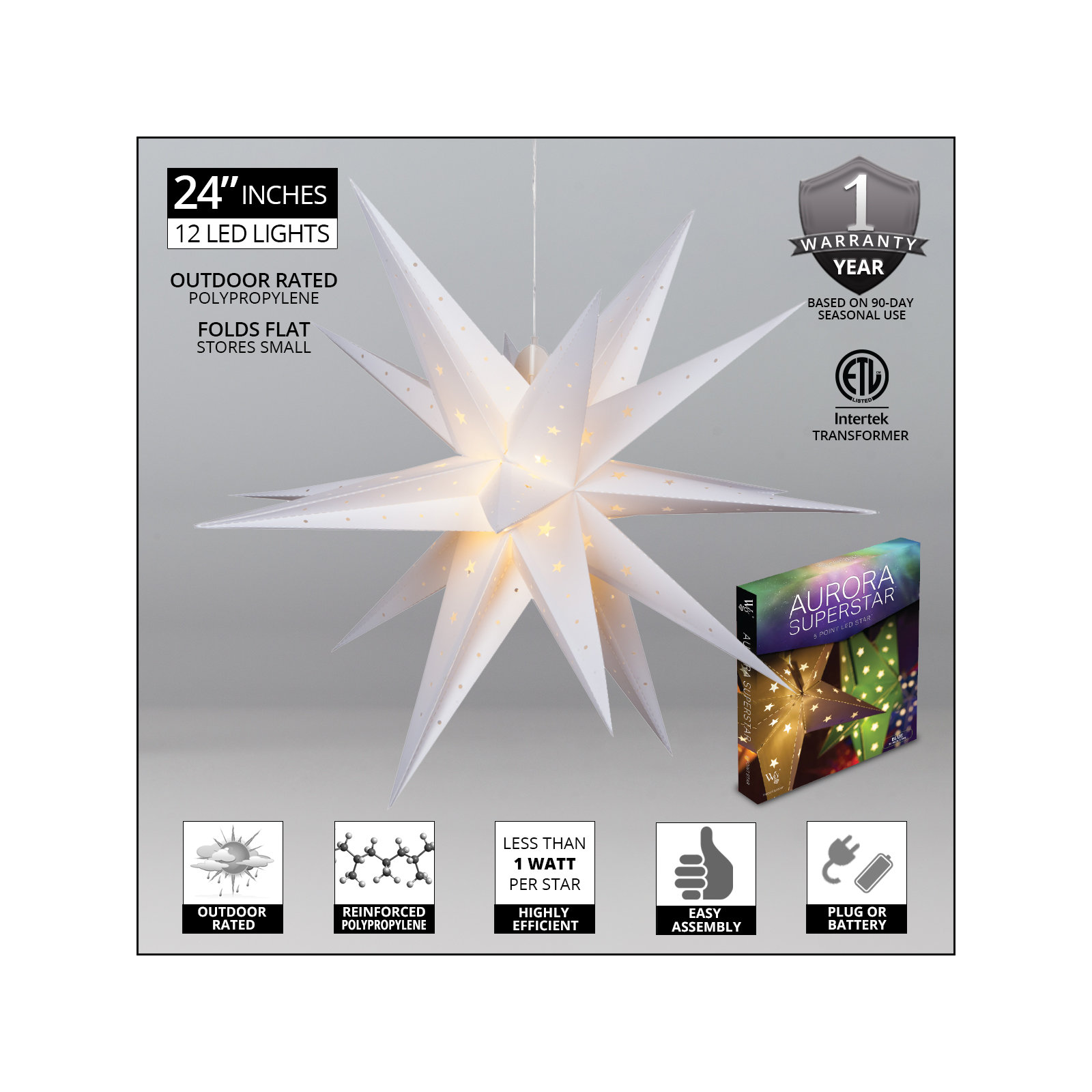 LED Lantern, 24" H x 24" W x 24" D, Cream