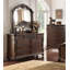Commode en cerisier traditionnel traditionnel avec miroir