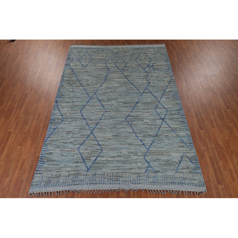 Handmade Wool Moroccan Oriental Area Rug 9x13