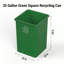 Bac de recyclage en plastique vert 35 gallons avec base renforcée-128822436