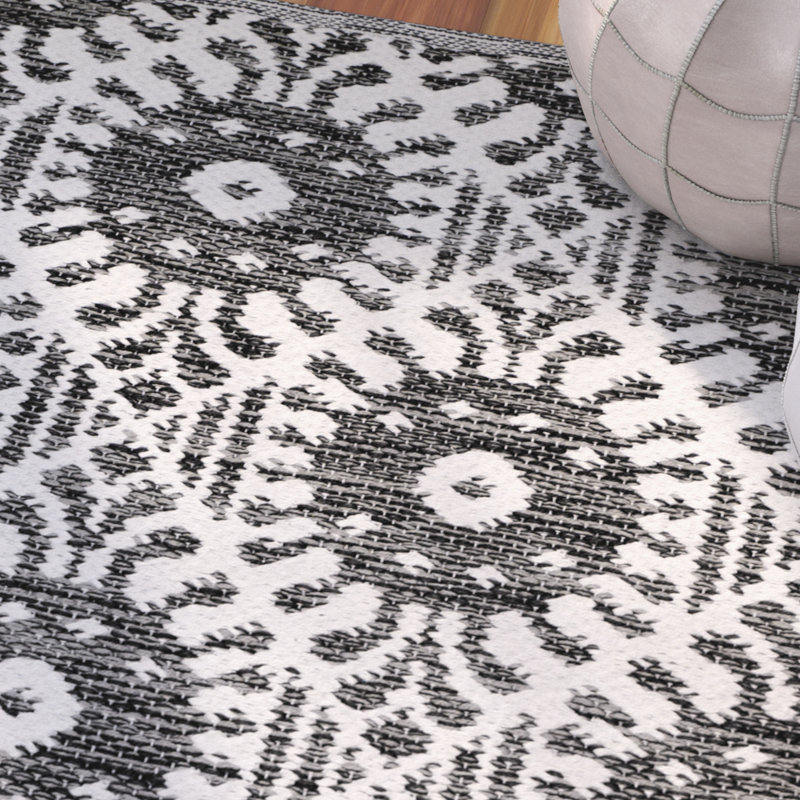 Clemence Hand Woven Performance Geometric Rug, Rectangle 3' x 5'