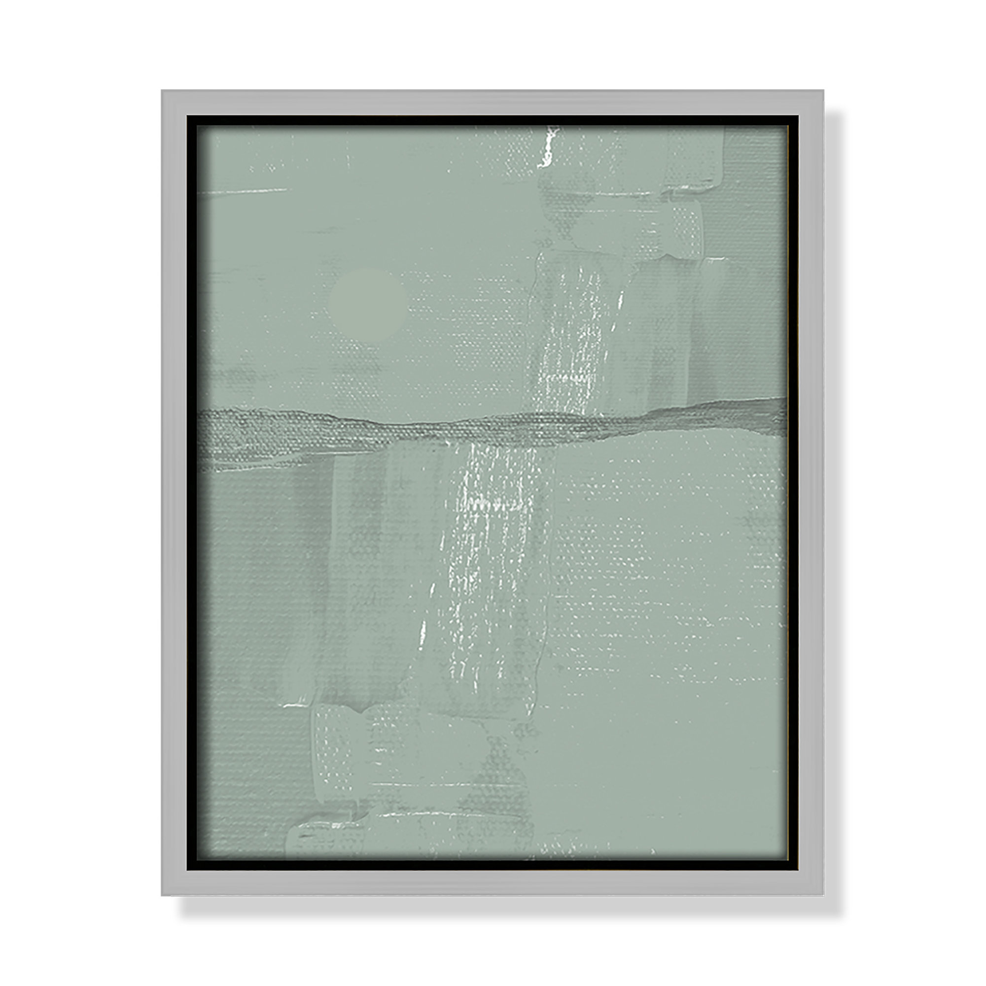 Sage Abstract, 11.5" H x 9.5" W x 2" D, Silver 