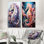 Marine Seahorse Composition - Coastal Coral Under Water, ensemble de 2 toiles murales