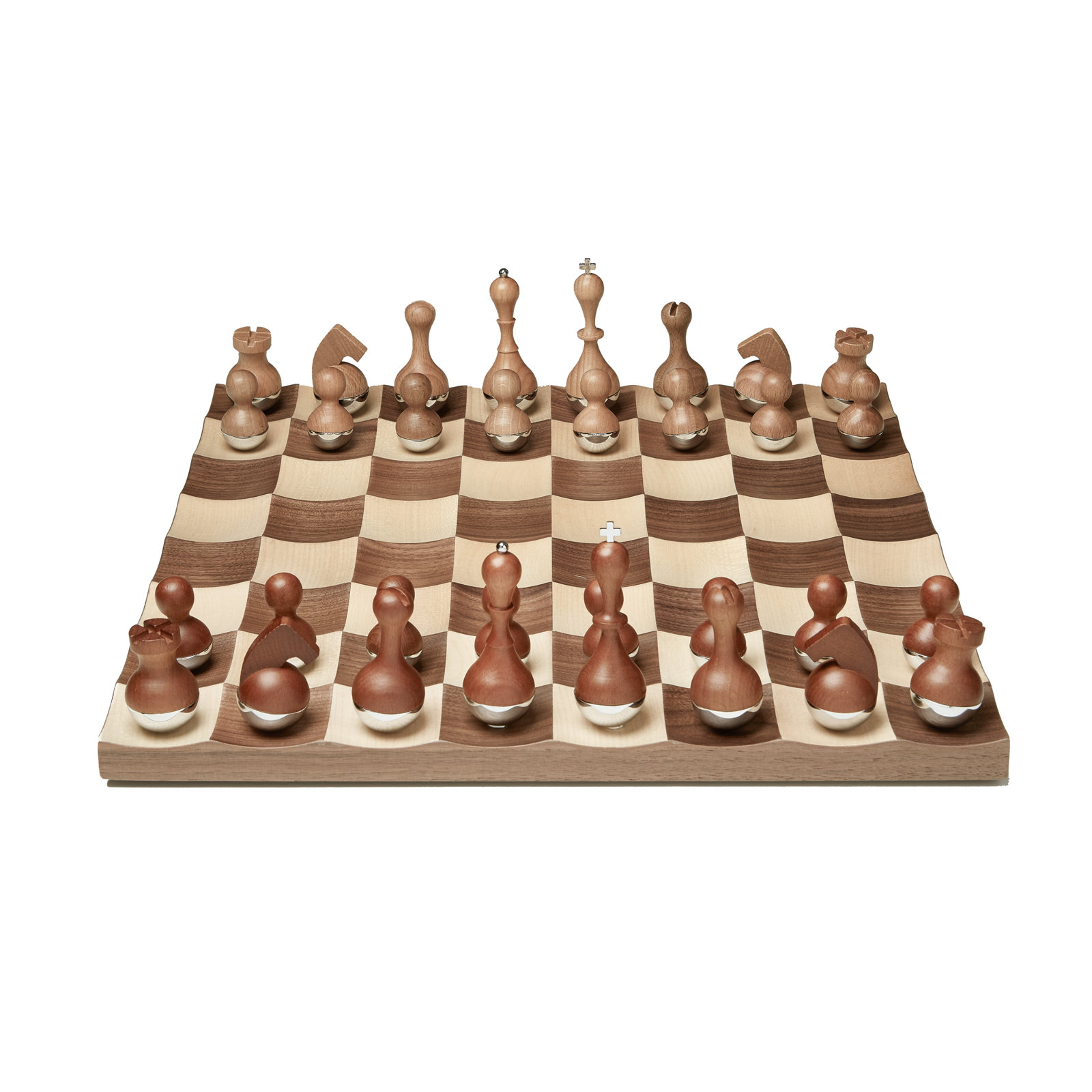 Wobble Chess Set Walnut