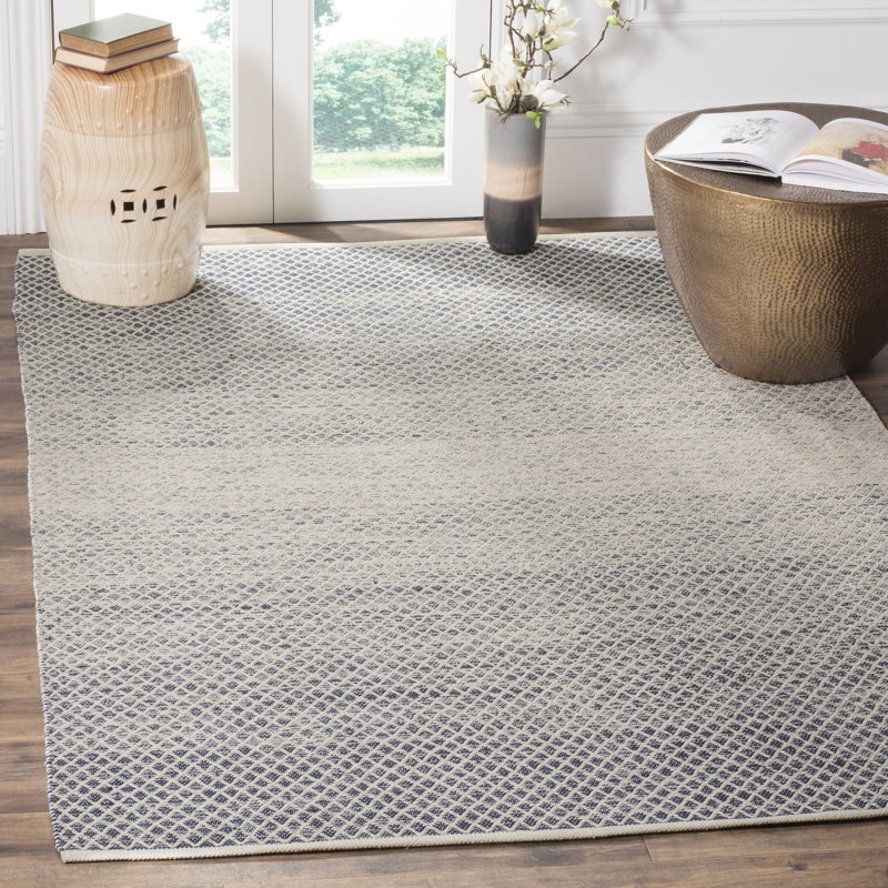 Aitken Hand Woven Cotton Geometric Rug, Rectangle 9' x 12'