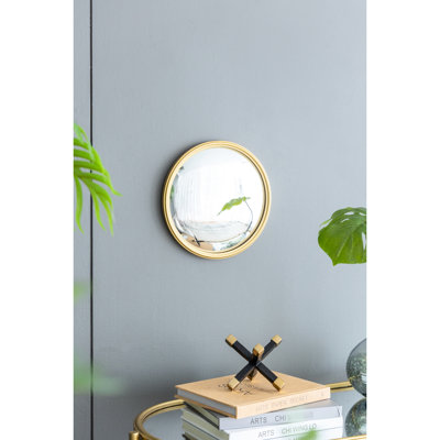 Miroir de salle de bain or 11 po Convex