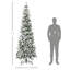 Arbre de Noël artificiel pin enneigé 7,5 pi avec des branches réalistes et 668 pointes HOMcom