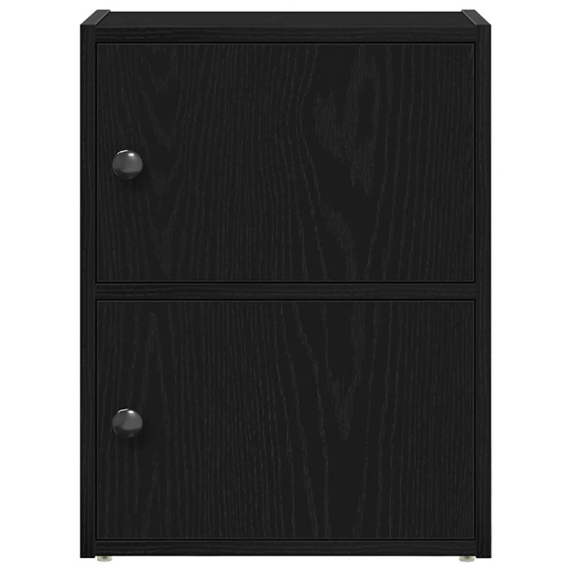 Shanetra 40cm W Bookcase, Black Oak, (2 Shelves) 52cmH x 40cmW x 24cmD