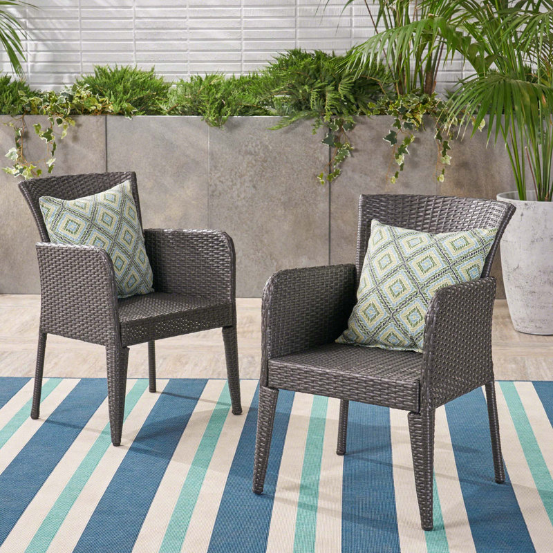 Chaise de salle à manger Anaya Kd Pe, ensemble de 2, Gris