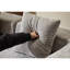 Canapé de sol confortable avec accoudoirs et dossier, chenille grise, mousse à mémoire de forme, 3 places, accoudoirs de compression, convertible en futon, mousse