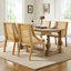 Chaises d'appoint rembourrées en bois massif de style rustique en rotin-1081624151