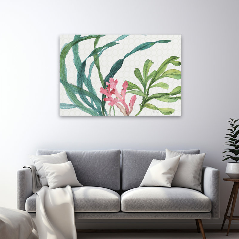 Mélange de plantes vertes, éléments naturels côtiers, H 32 po x l 48 po