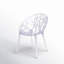 Chaise d'appoint empilable ovale avec motif artistique