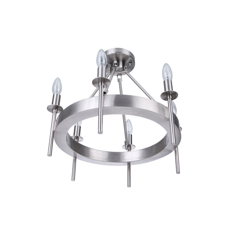 Anargyros Semi Flush Mount, Nickel