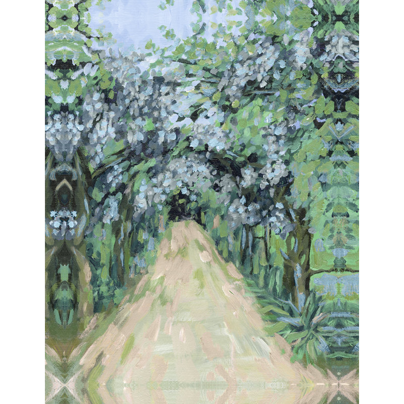 Doux teinte paysage bleu - reproduction d'art sur toile tendue, H 18 po x l 12 po