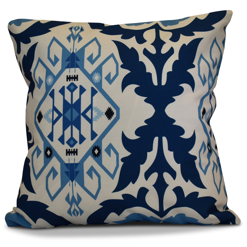Oreiller carré HH Revival, Bleu marine, 20 po x 20 po