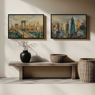 City Skylines, Set of 2 Prints