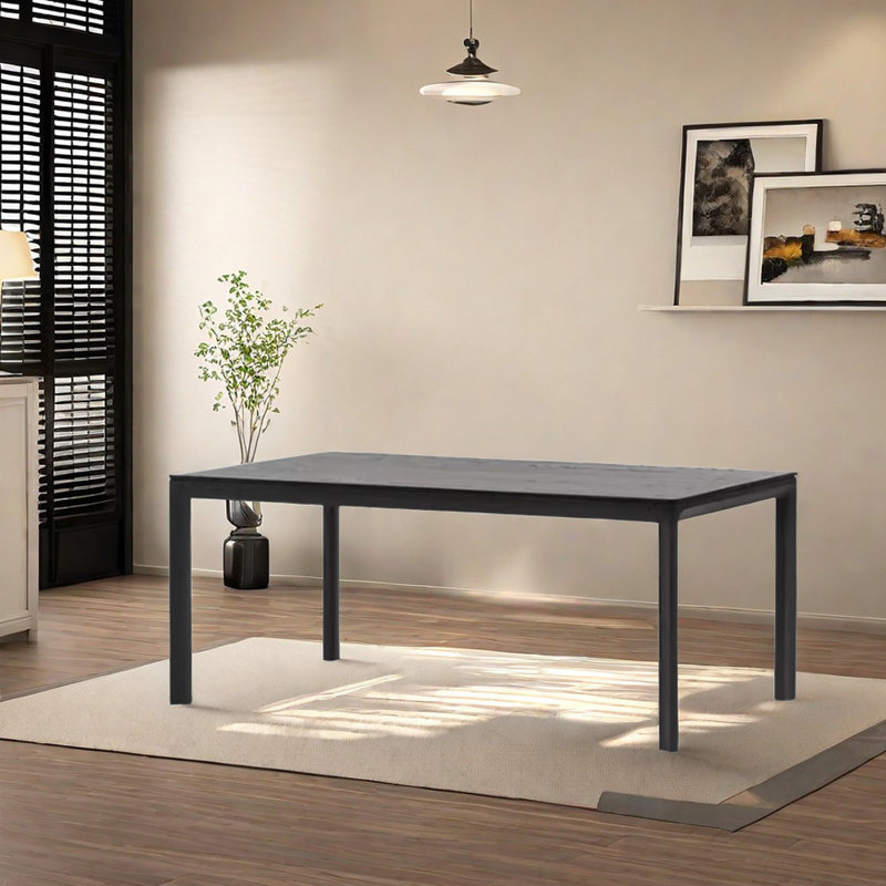 Oak Solid Wood Dining Table, 35.43" W x 70.86" L