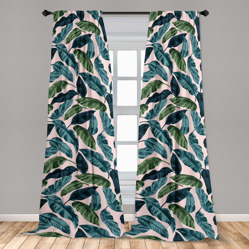 Roesville Semi Sheer Curtain Pair, 56" W x 63" H