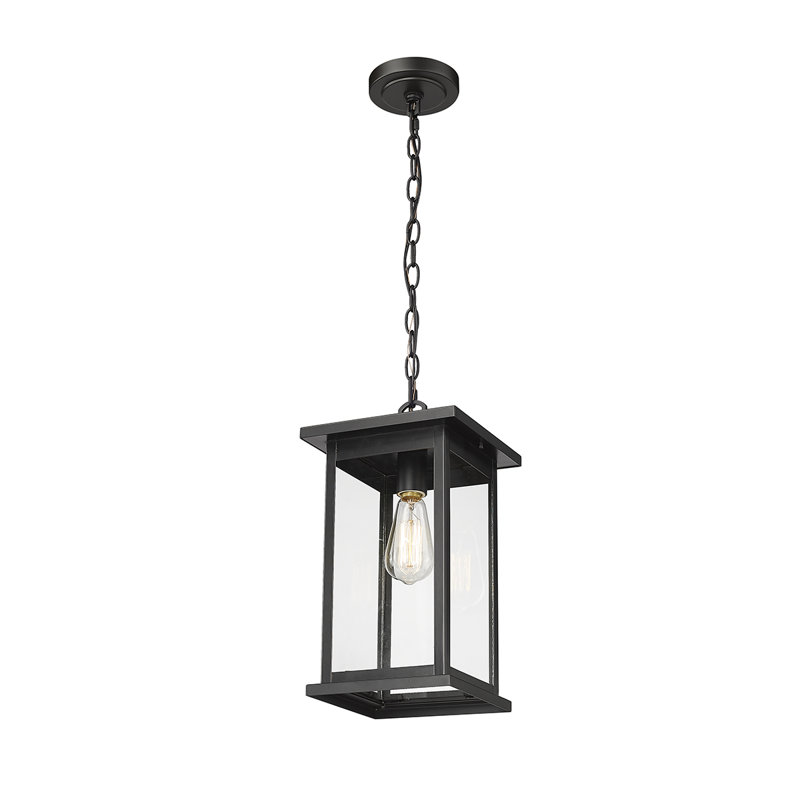 Arocho Outdoor Hanging Lantern, Powder Coated Black