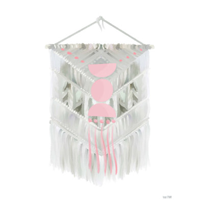 " Pink Bohemian Macrame "