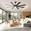Ventilateur de plafond noir 72 pouces Mordern-126724625