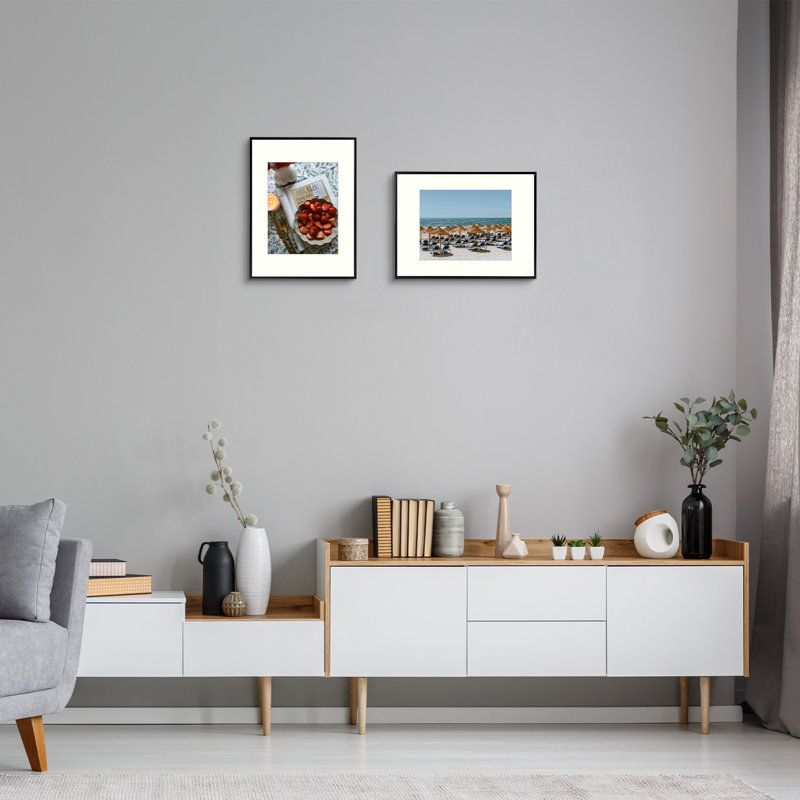 Cadre photo Drennon en métal, cadres photo ou plateau de table et fixation murale, 12 po x 16 po emmêlé à 8,5 po x 11 po