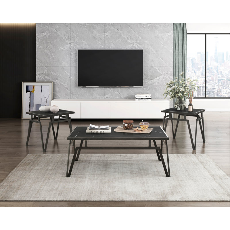 Ensemble de table d'appoint 3 pièces Modern Modern