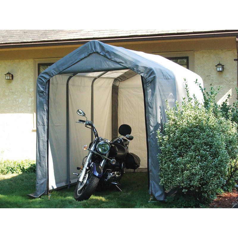 Shed-in-a-Box® Shelter, PEAK 6X12X8 GRAY