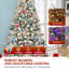  Arbre de Noël enneigé avec télécommande, 11 modes d'éclairage et base pliable-436309353