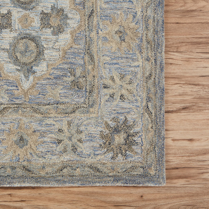 Tapis en laine naturel fait à la main Rhea , Rectangle 9 pi x 12 pi