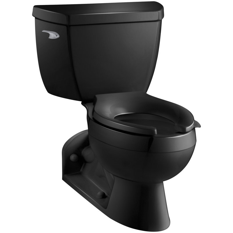 Toilette allongée deux pièces Barrington 1,6 GPF, Noir