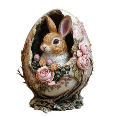 Easter Bunny And Egg Hanging Ornaments 2D Flat Designs Suitable For Gifts Home Garden And Wall Decoration