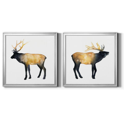" Elk Aglow I " 2 - Pieces