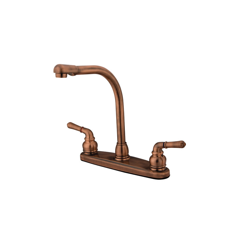 Magellan Double Handle Kitchen Faucet, Antique Copper
