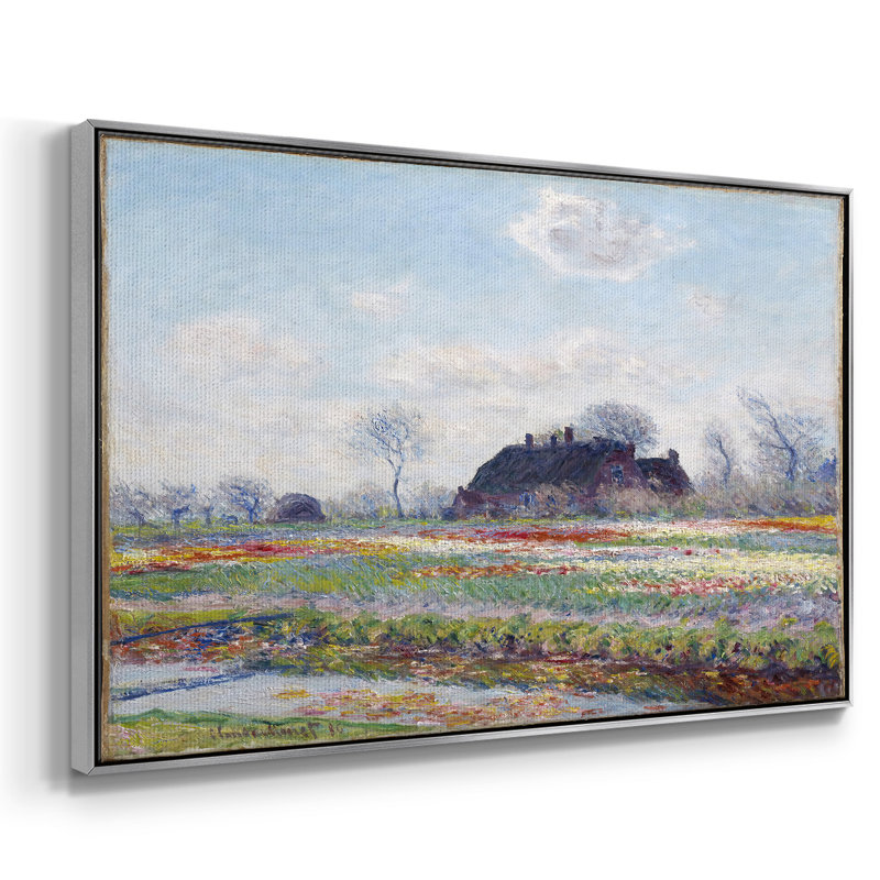 Tulip Fields At Sassenheim, Near Leyde, 1886, reproduction d'art sur toile, H 25 po x l 37 po x P 2 po, Argent