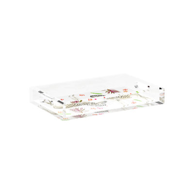 Zebra Seeing Double Acrylic Rectangle Decorative Tray