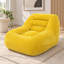Pouf douillet en velours côtelé jaune, mini canapé moelleux en forme de nuage pour le salon et la chambre d'étudiant
