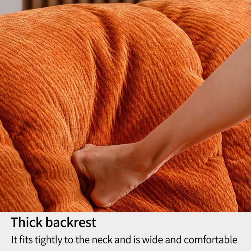 Backus, Orange Chenille Fabric