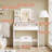 Vanity Desk With Led Mirror & Power Outlet