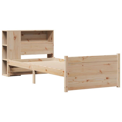 Bookcase Bed Without Mattress Solid Wood Pine