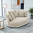 70.1"w Slipcovered  Upholstered Oversized Barrel Chair-400655788