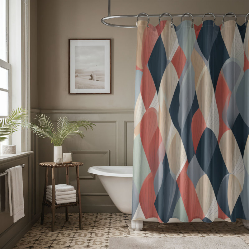 Rideau de douche Eclectic Abstract - Premium, H 74 po x l 71 po