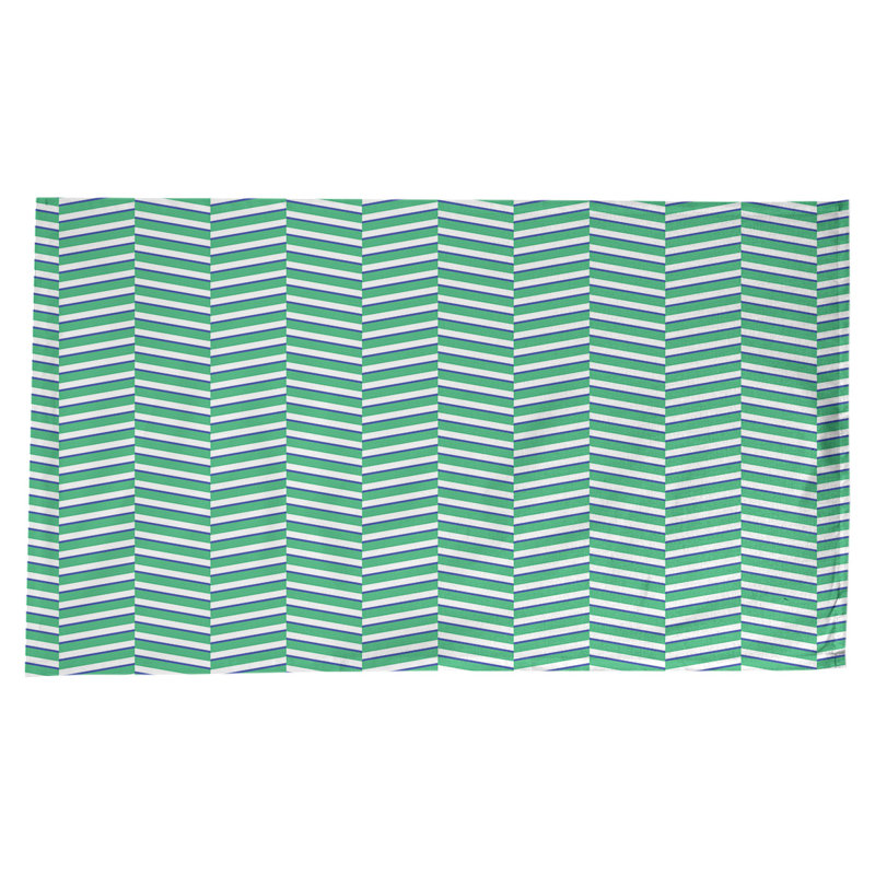 Rayures fracturées Nappe, Vert / bleu marine