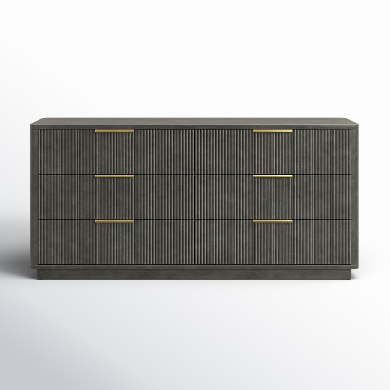 Akira 68'' W 6 - Drawer Dresser, Gray Wash