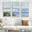 Beach Combers - 3 pièces, peinture sur toile à cadre flottant-72215632