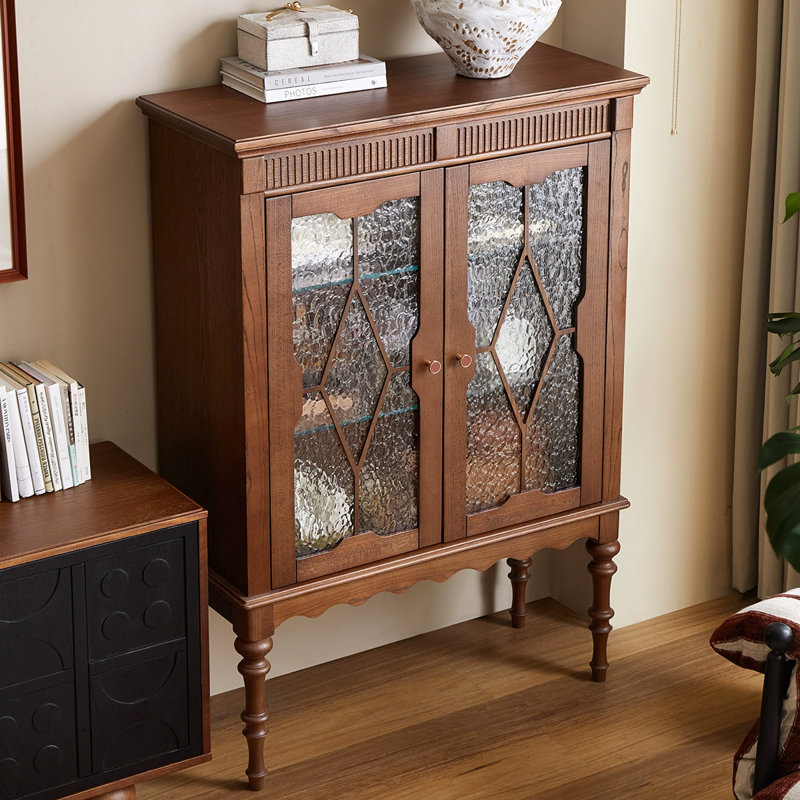 Modern Nut-Brown Solid Wood Sideboard