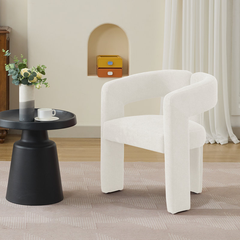 Chaise avec accoudoirs Modern, Blanc