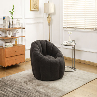 Fauteuil à billes, fauteuil à billes avec accoudoirs rembourrés de mousse à haute densité, canapé paresseux et confortable Fauteuil à billes pour adultes dans le salon, lecture dans la chambre à coucher