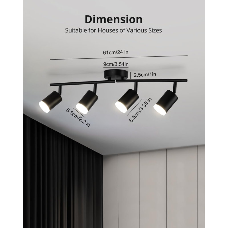 Adriel 154.94cm 4 -Light Track Kit